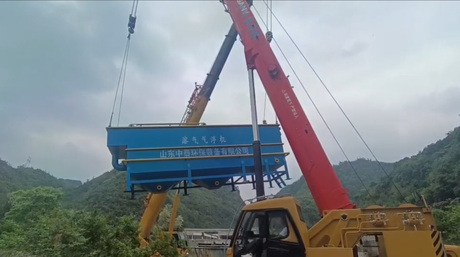 氣浮機，高效氣浮機，溶氣氣浮機，氣浮機安裝現(xiàn)場